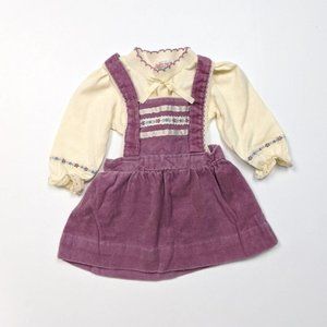 Vintage Purple Mauve Pinny Set SZ 12-18m